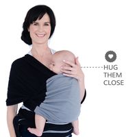 Baby Sense Wrap Carrier - Black & Grey